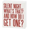 Silent Night Box Sign