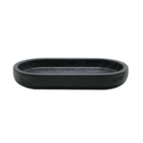 Small Black Oval Wood Tray.