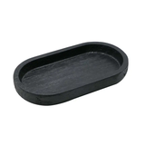 Small Black Oval Wood Tray.