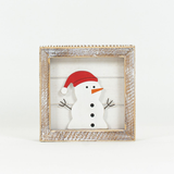 Snowman/I Love You Reversible Box Sign.