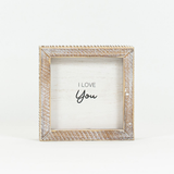 Snowman/I Love You Reversible Box Sign.