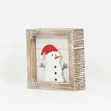 Snowman/I Love You Reversible Box Sign.