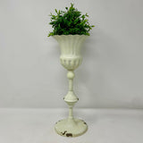 Distressed Tall Scalloped Decorative Cup.