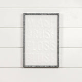 Wash Brush Floss Flush Wall Art.