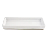 White Stoneware Tray.