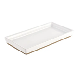 White Stoneware Tray.