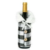 Black & White Buffalo Check Wine Sweater.