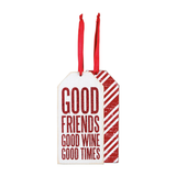 Good Friends Good Wine Good Times Wine Tag.