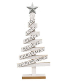 Woodland White Christmas Tree Sayings.