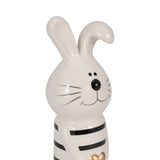Ceramic Bunny with Gold Heart Figurine