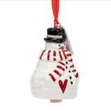 Love Snowman Mini Bell Ornament