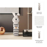 Ceramic Bunny with Gold Heart Figurine