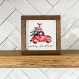 Christmas Car Wood Sign