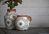Jenica Hand Painted Terracotta Bud Vase