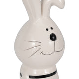Ceramic Striped Bunny with Heart Figurine (LG)