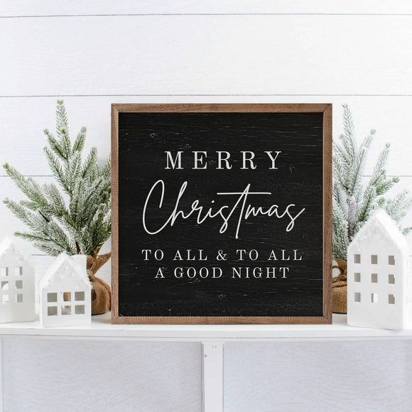 Merry Christmas To All Wall Sign