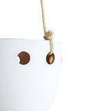 White Terracotta Cutout Hanging Pot