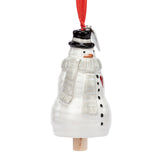 Xoxo Snowman Red Heart Mini Bell Ornament