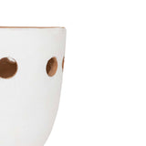Galiot Round Cutout White Terracotta Planter Pot