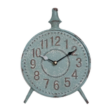 Grey Distressed Metal Clock