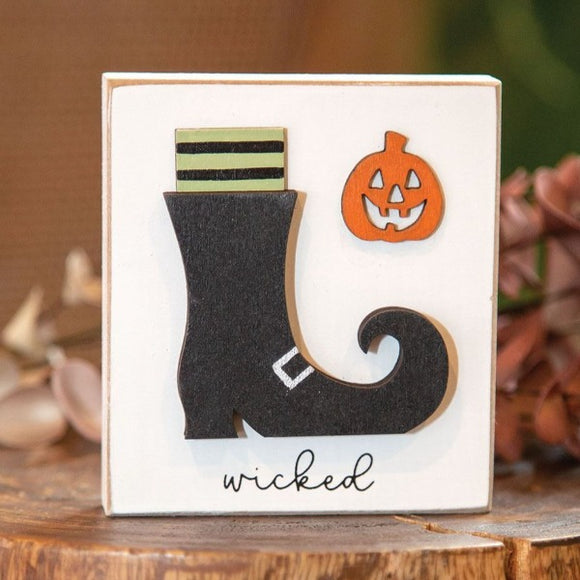 Wicked Witch Boot & Jack O Lantern Block.